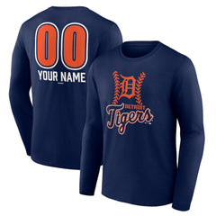 Detroit Tigers Personalized Name & Number Fastball Long Sleeve T-Shirt - MLB
