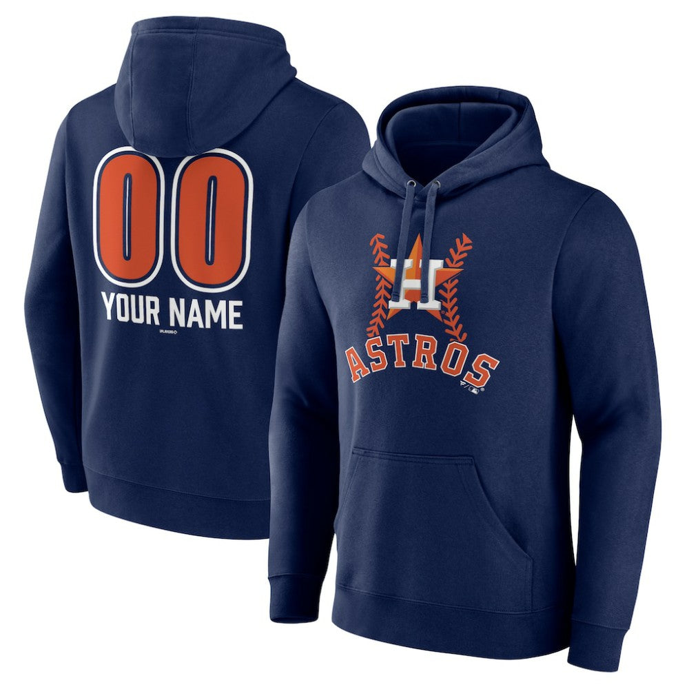 Houston Astros Personalized Name & Number Fastball Pullover Hoodie - MLB