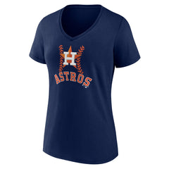 Houston Astros Women's Personalized Name & Number Fastball V-Neck T-Shirt - MLB