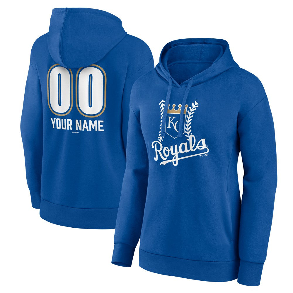 Kansas City Royals Women's Personalized Name & Number Fastball Pullover Hoodie - MLB