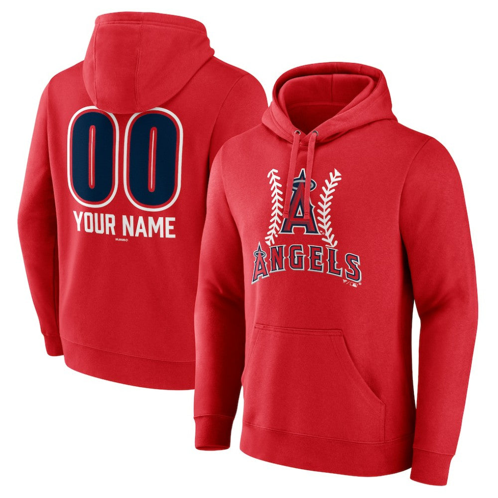 Los Angeles Angels Personalized Name & Number Fastball Pullover Hoodie - MLB