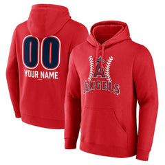 Los Angeles Angels Personalized Name & Number Fastball Pullover Hoodie - MLB