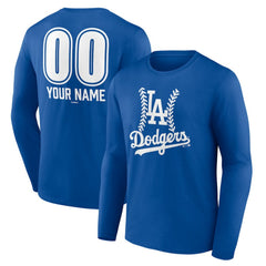 Los Angeles Dodgers Personalized Name & Number Fastball Long Sleeve T-Shirt - MLB