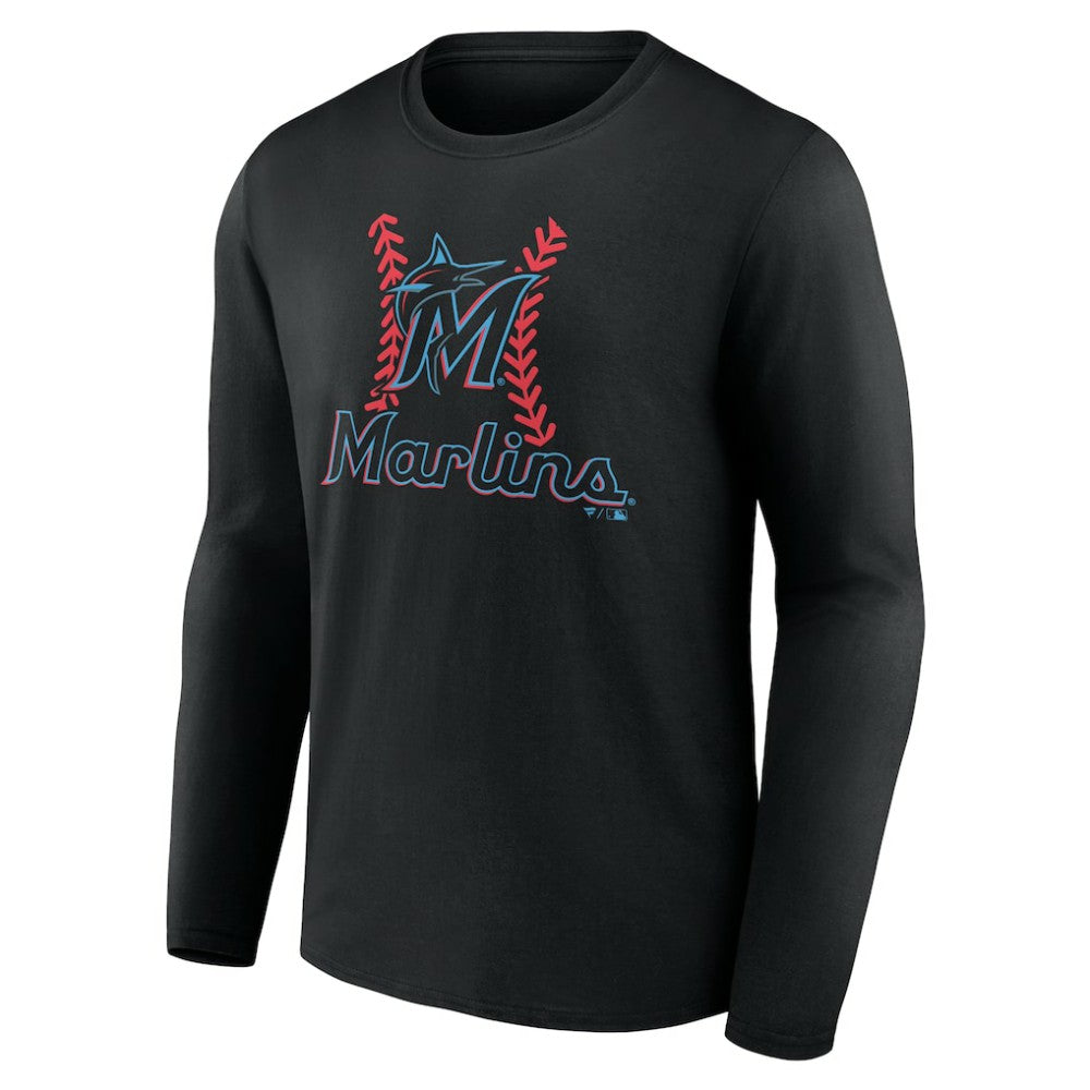 Miami Marlins Personalized Name & Number Fastball Long Sleeve T-Shirt - MLB