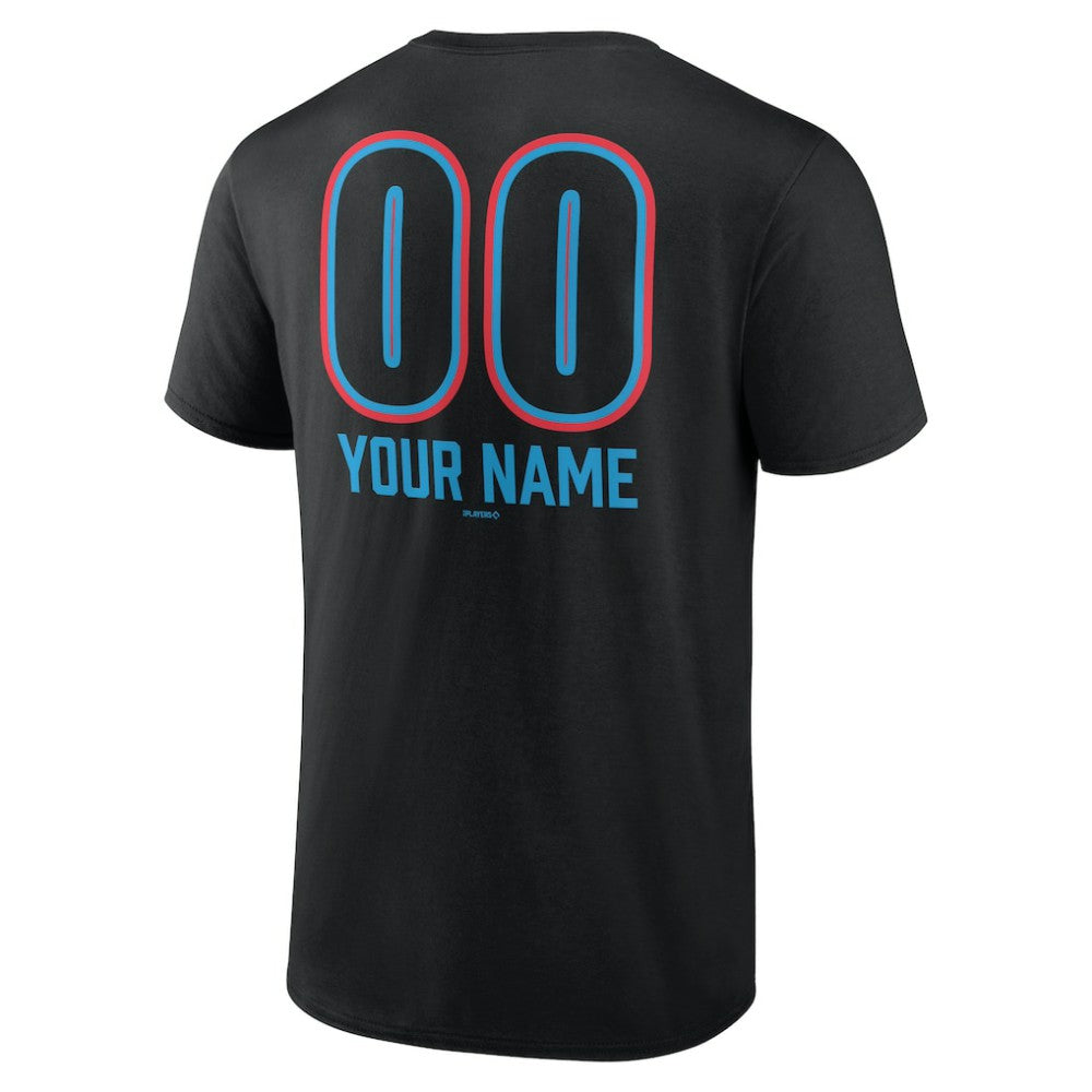 Miami Marlins Personalized Name & Number Fastball T-Shirt - MLB