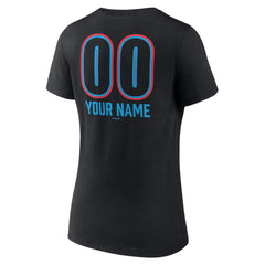 Miami Marlins Women's Personalized Name & Number Fastball V-Neck T-Shirt - MLB