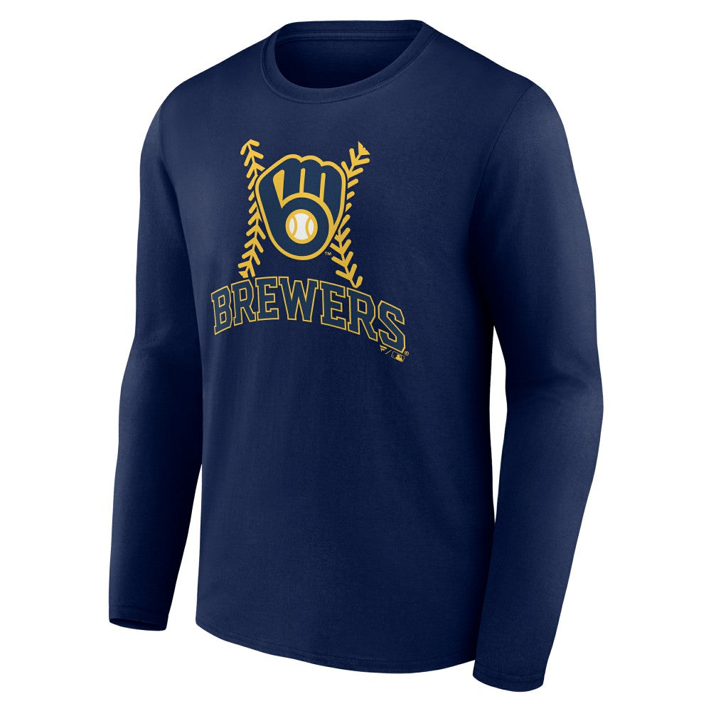 Milwaukee Brewers Personalized Name & Number Fastball Long Sleeve T-Shirt - MLB