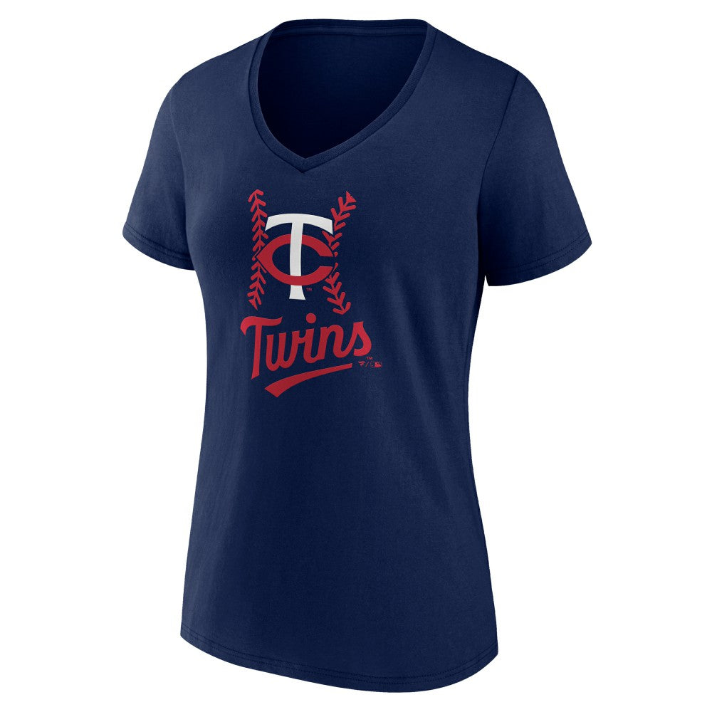 Minnesota Twins Women's Personalized Name & Number Fastball V-Neck T-Shirt - MLB