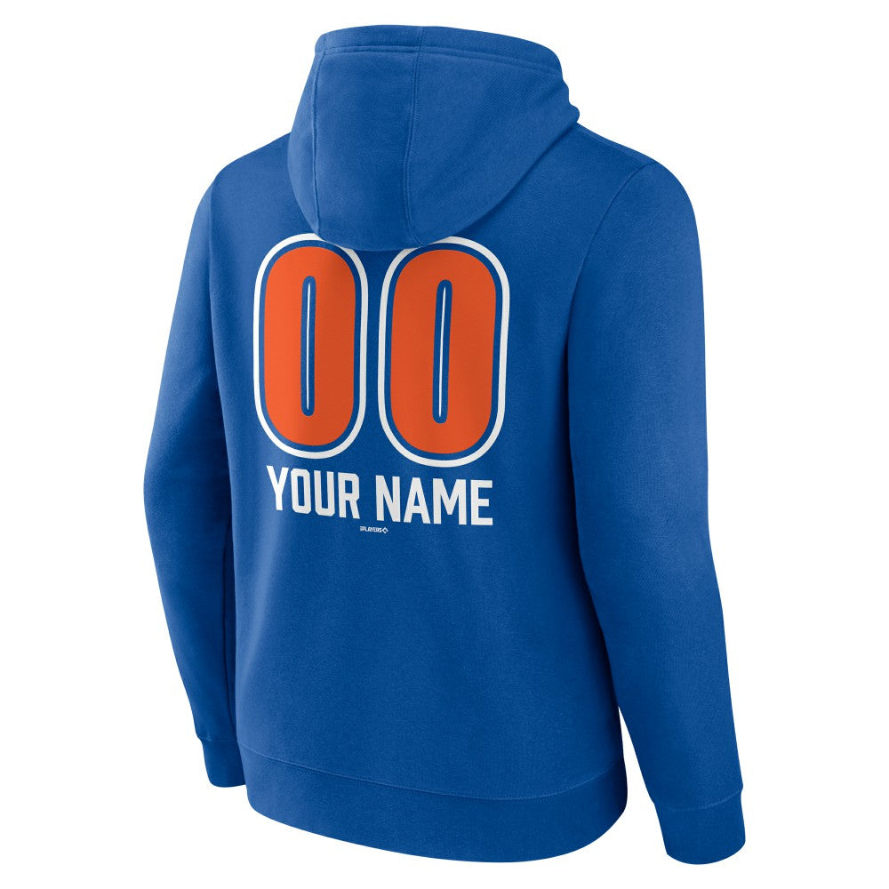 New York Mets Personalized Name & Number Fastball Pullover Hoodie - MLB