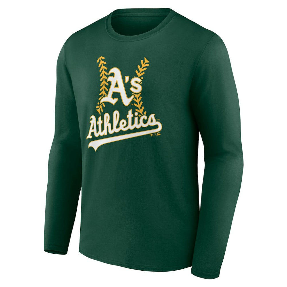 Athletics Personalized Name & Number Fastball Long Sleeve T-Shirt - MLB