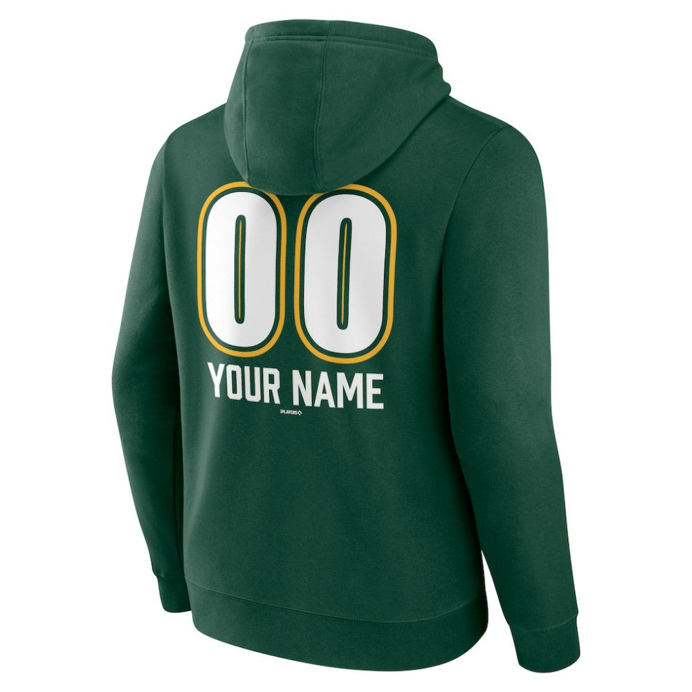 Athletics Personalized Name & Number Fastball Pullover Hoodie - MLB