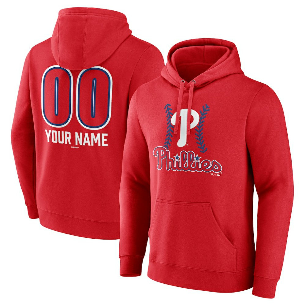 Philadelphia Phillies Personalized Name & Number Fastball Pullover Hoodie - MLB