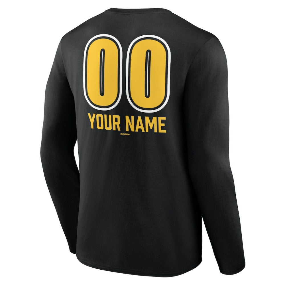 Pittsburgh Pirates Personalized Name & Number Fastball Long Sleeve T-Shirt - MLB