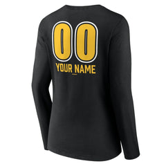 Pittsburgh Pirates Women's Personalized Name & Number Fastball Long Sleeve V-Neck T-Shirt - MLB