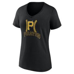 Pittsburgh Pirates Women's Personalized Name & Number Fastball V-Neck T-Shirt - MLB