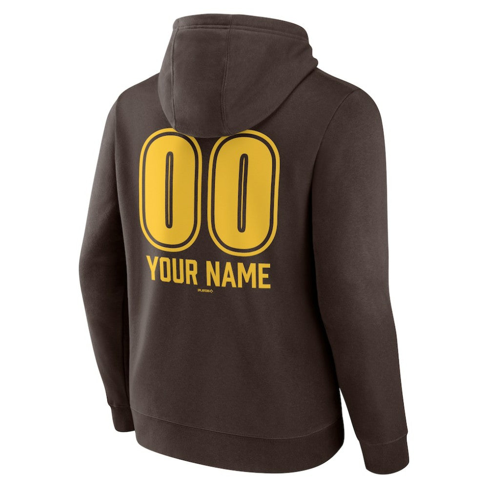 San Diego Padres Personalized Name & Number Fastball Pullover Hoodie - MLB