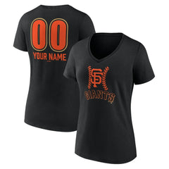 San Francisco Giants Women's Personalized Name & Number Fastball V-Neck T-Shirt - MLB