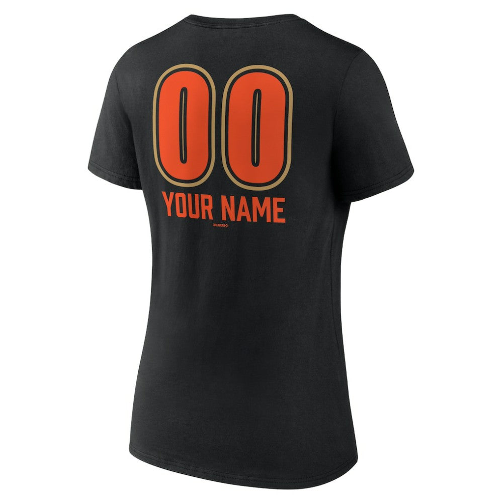 San Francisco Giants Women's Personalized Name & Number Fastball V-Neck T-Shirt - MLB