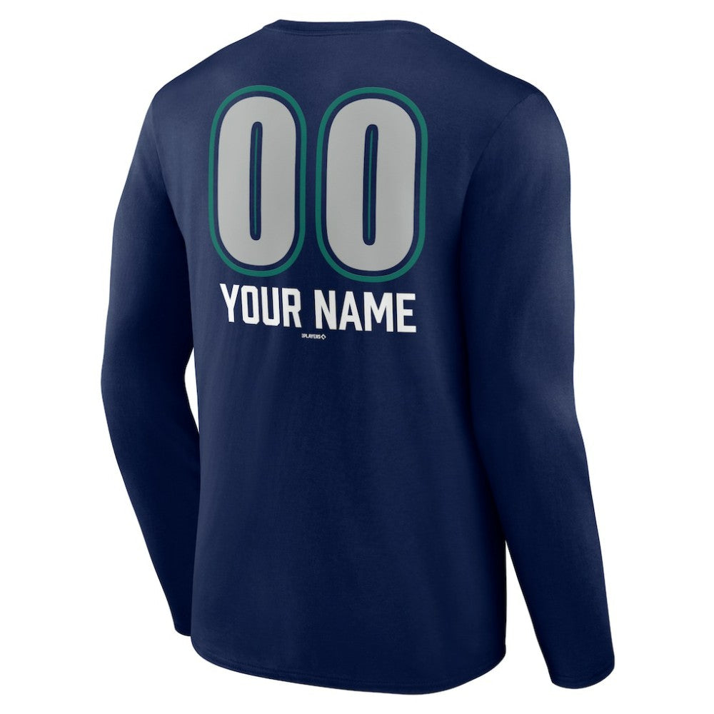 Seattle Mariners Personalized Name & Number Fastball Long Sleeve T-Shirt - MLB
