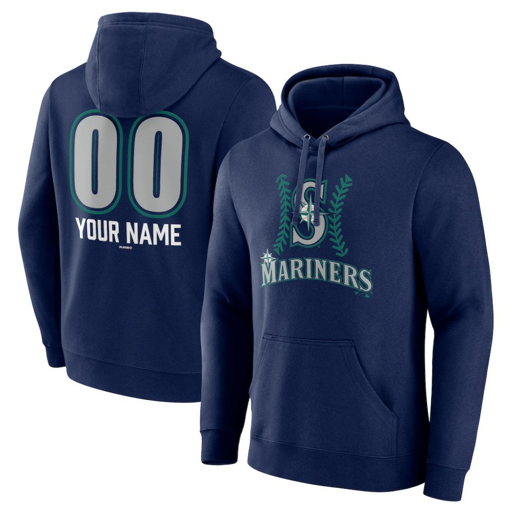 Seattle Mariners Personalized Name & Number Fastball Pullover Hoodie - MLB