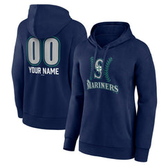Seattle Mariners Women's Personalized Name & Number Fastball Pullover Hoodie - MLB