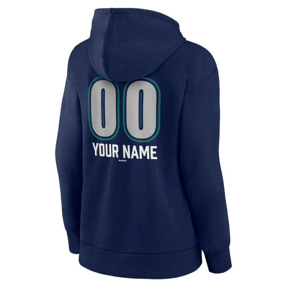 Seattle Mariners Women's Personalized Name & Number Fastball Pullover Hoodie - MLB