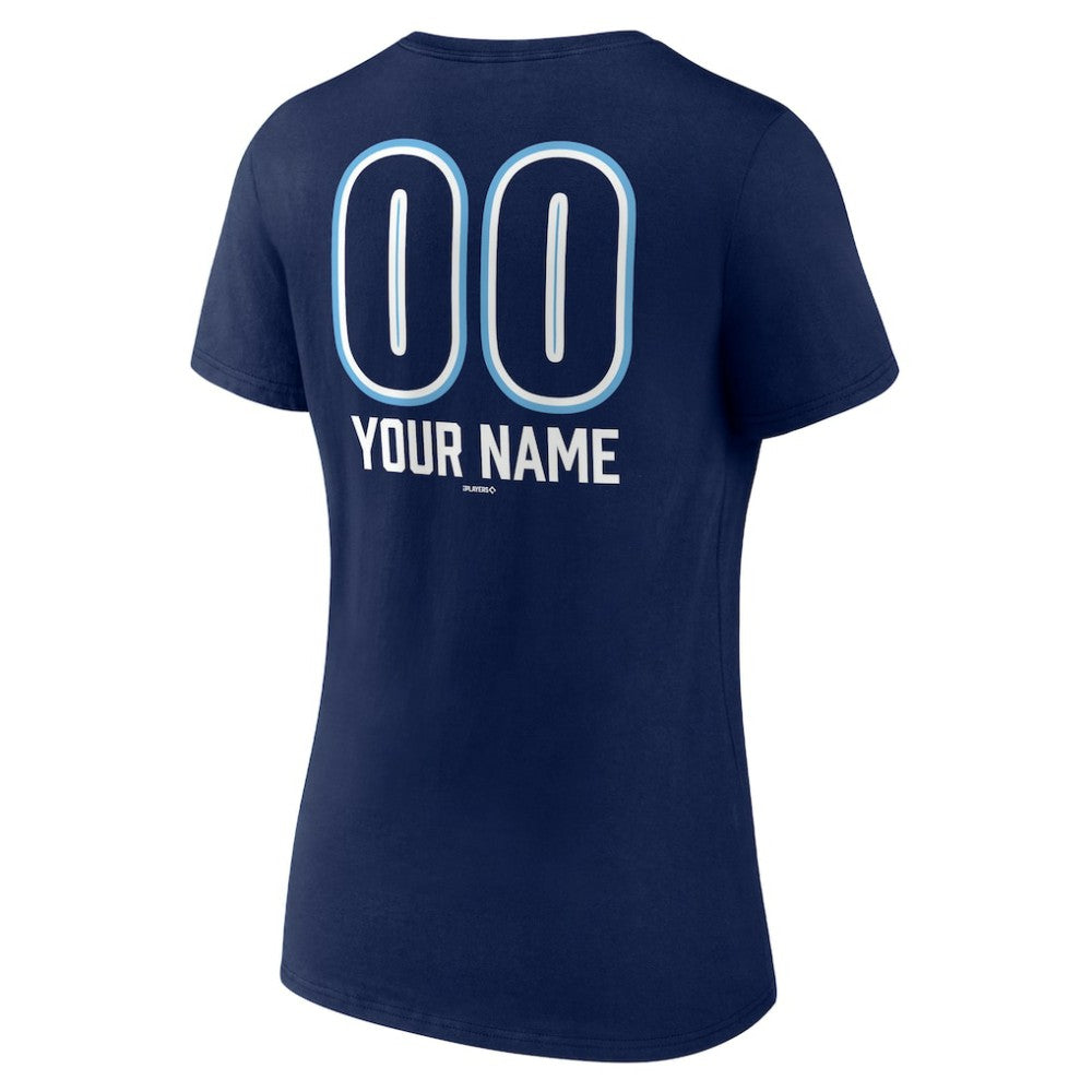 Tampa Bay Rays Women's Personalized Name & Number Fastball V-Neck T-Shirt - MLB