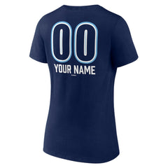 Tampa Bay Rays Women's Personalized Name & Number Fastball V-Neck T-Shirt - MLB