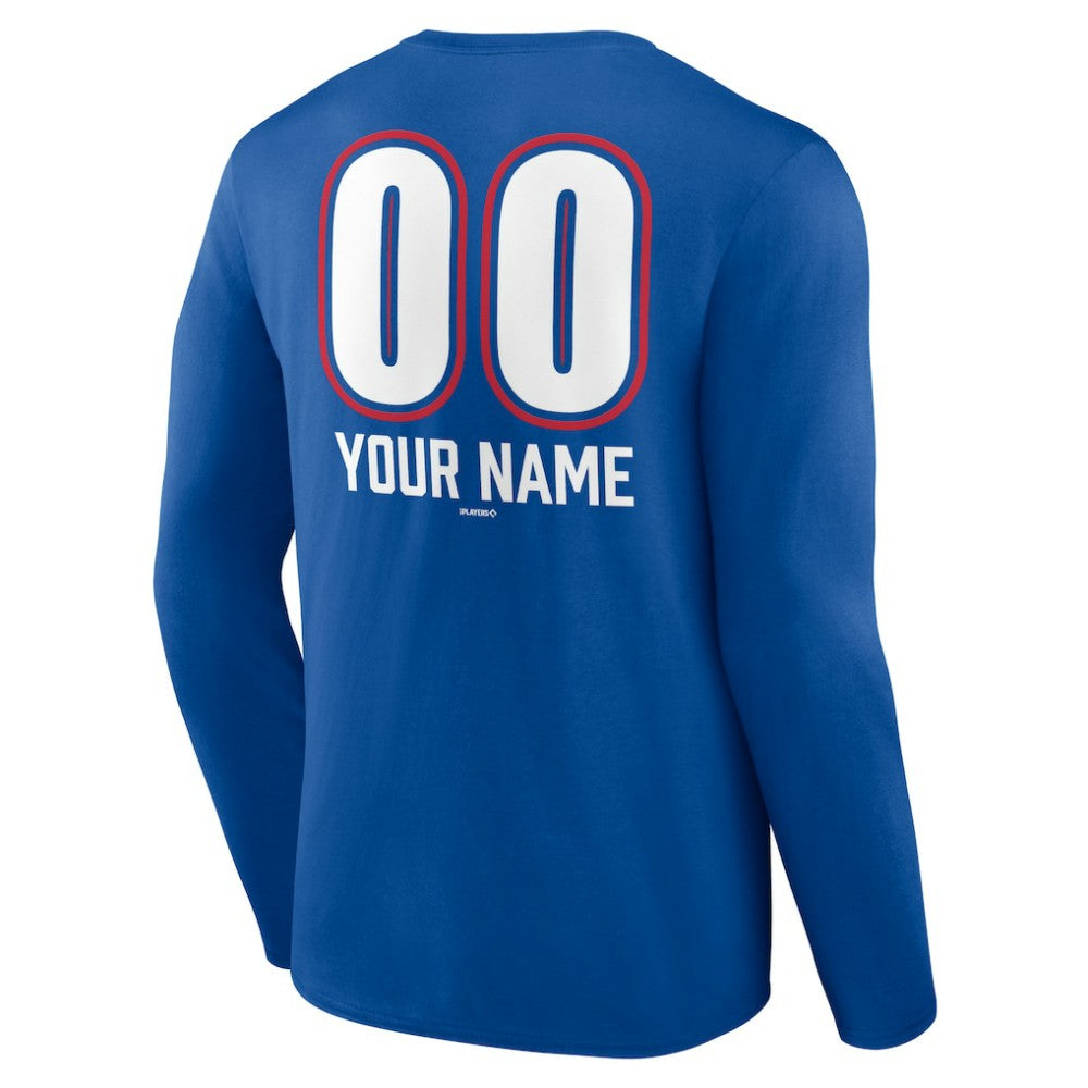 Texas Rangers Personalized Name & Number Fastball Long Sleeve T-Shirt - MLB
