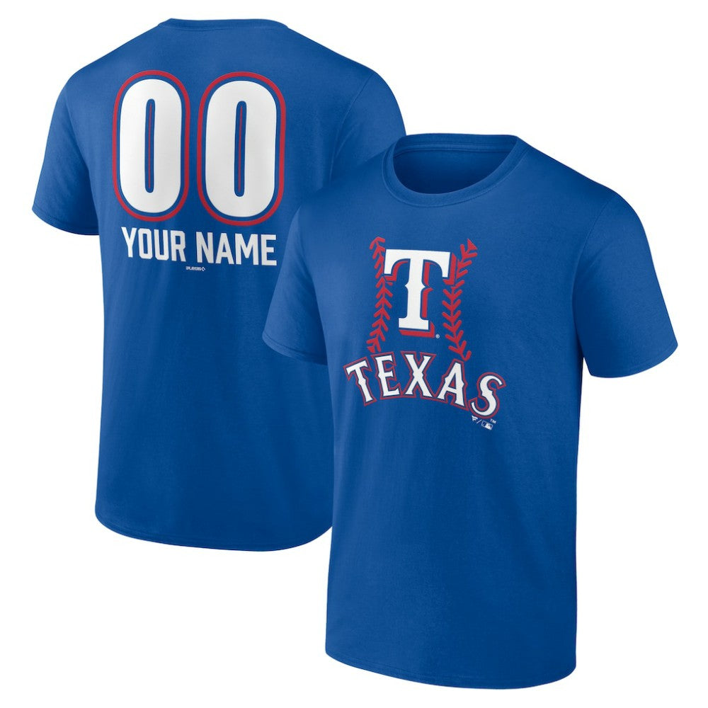 Texas Rangers Personalized Name & Number Fastball T-Shirt - MLB