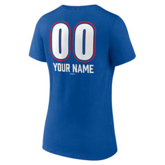 Texas Rangers Women's Personalized Name & Number Fastball V-Neck T-Shirt - MLB