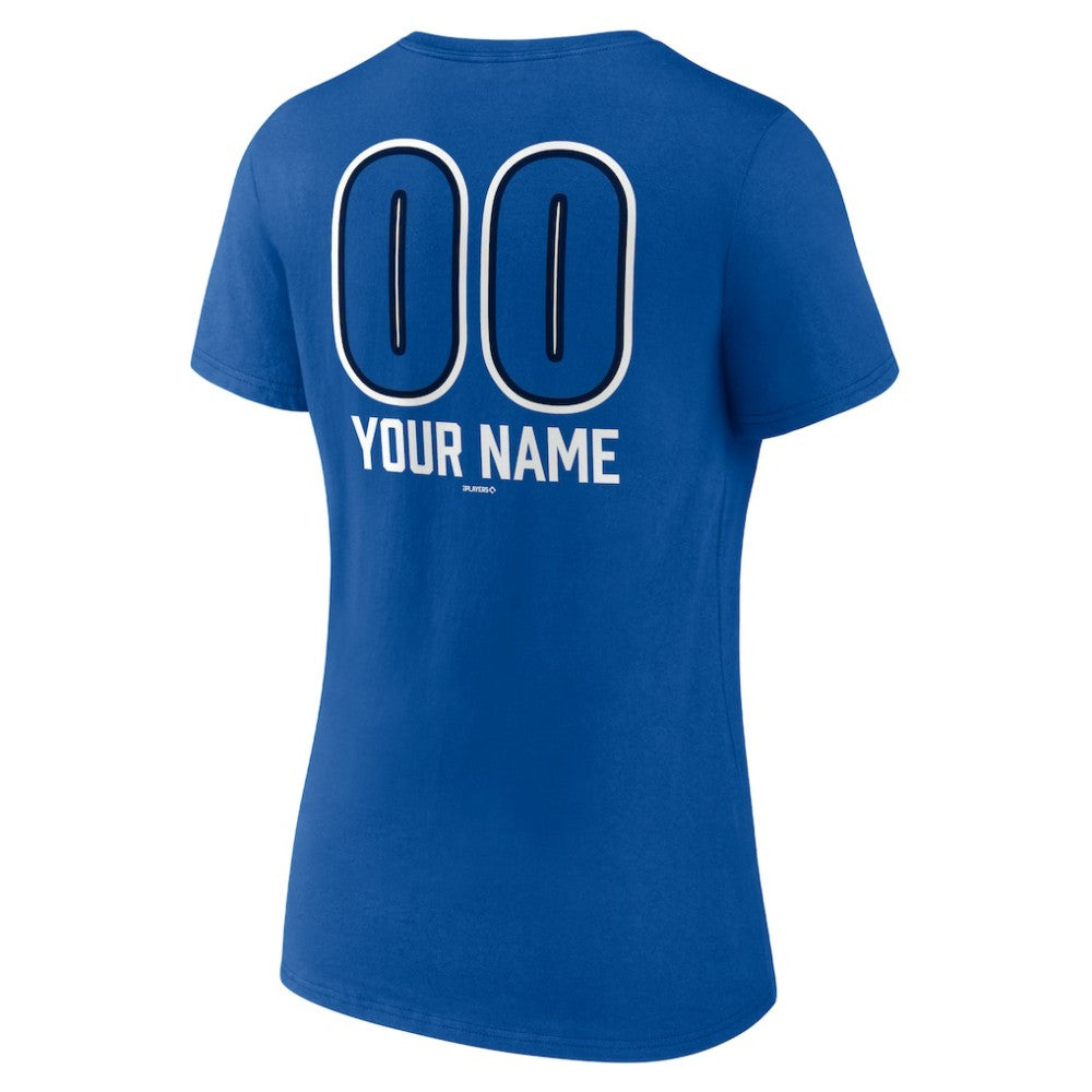 Toronto Blue Jays Women's Personalized Name & Number Fastball V-Neck T-Shirt - MLB