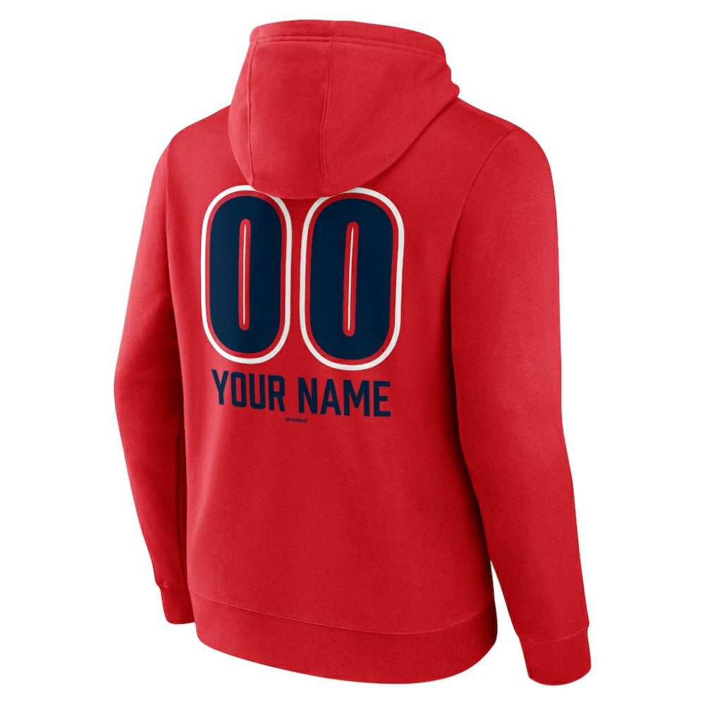 Atlanta Braves Personalized Name & Number Fastball Pullover Hoodie - MLB