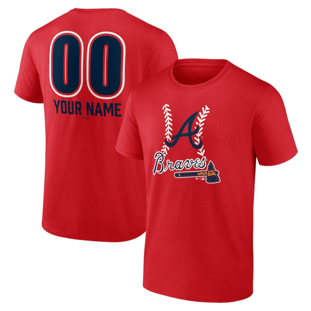 Atlanta Braves Personalized Name & Number Fastball T-Shirt - MLB