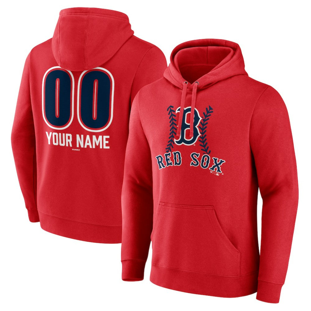 Boston Red Sox Personalized Name & Number Fastball Pullover Hoodie - MLB