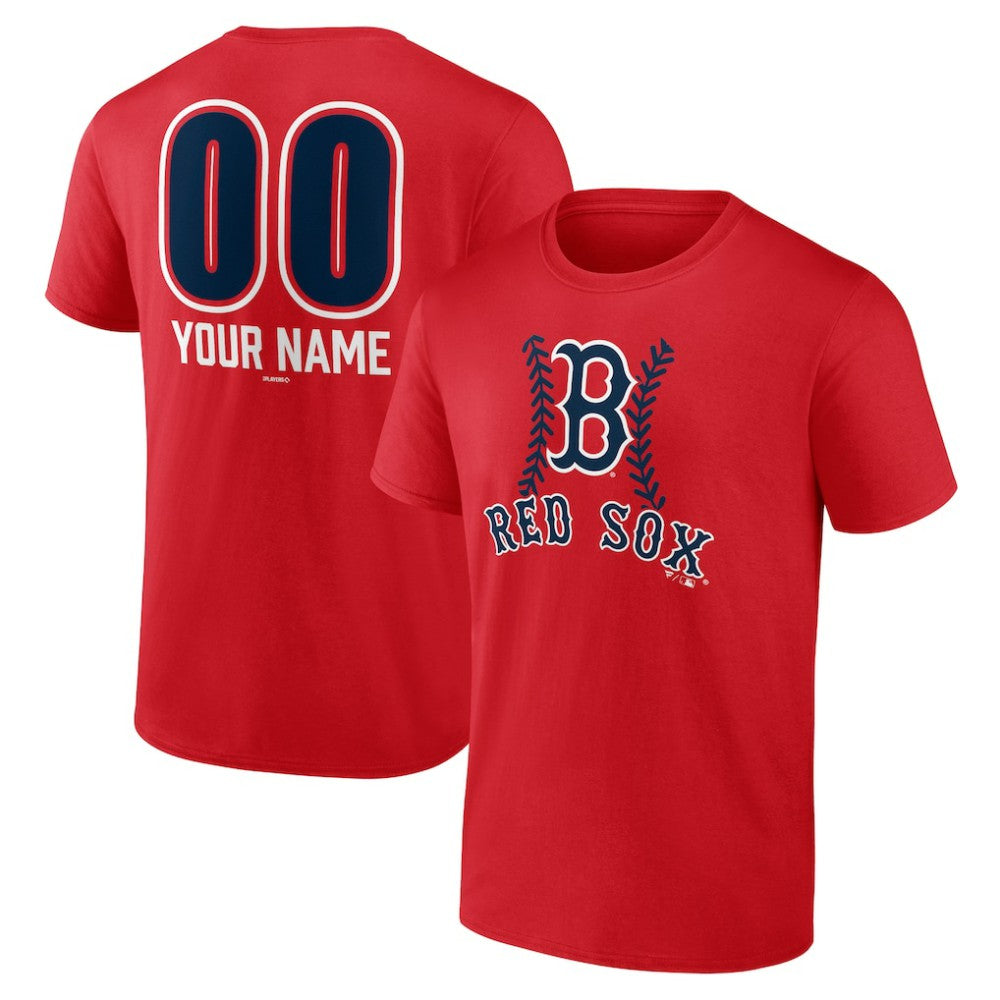 Boston Red Sox Personalized Name & Number Fastball T-Shirt - MLB