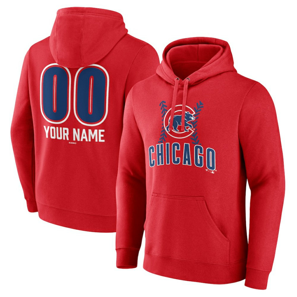 Chicago Cubs Personalized Name & Number Fastball Pullover Hoodie - MLB