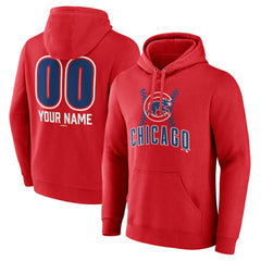 Chicago Cubs Personalized Name & Number Fastball Pullover Hoodie - MLB