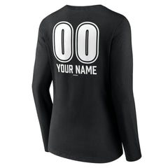 Los Angeles Dodgers Women's Personalized Name & Number Fastball Long Sleeve V-Neck T-Shirt - MLB