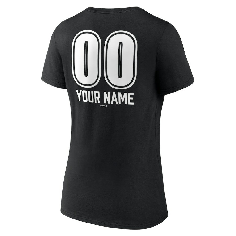 Los Angeles Dodgers Women's Personalized Name & Number Fastball V-Neck T-Shirt - MLB