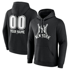 New York Yankees Personalized Name & Number Fastball Pullover Hoodie - MLB