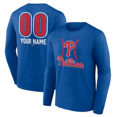 Philadelphia Phillies Personalized Name & Number Fastball Long Sleeve T-Shirt - MLB