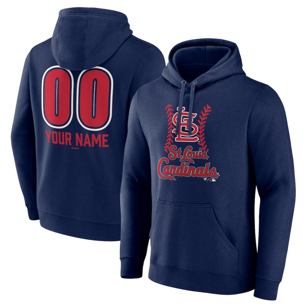 St. Louis Cardinals Personalized Name & Number Fastball Pullover Hoodie - MLB