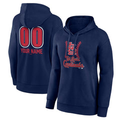 St. Louis Cardinals Women's Personalized Name & Number Fastball Pullover Hoodie - MLB