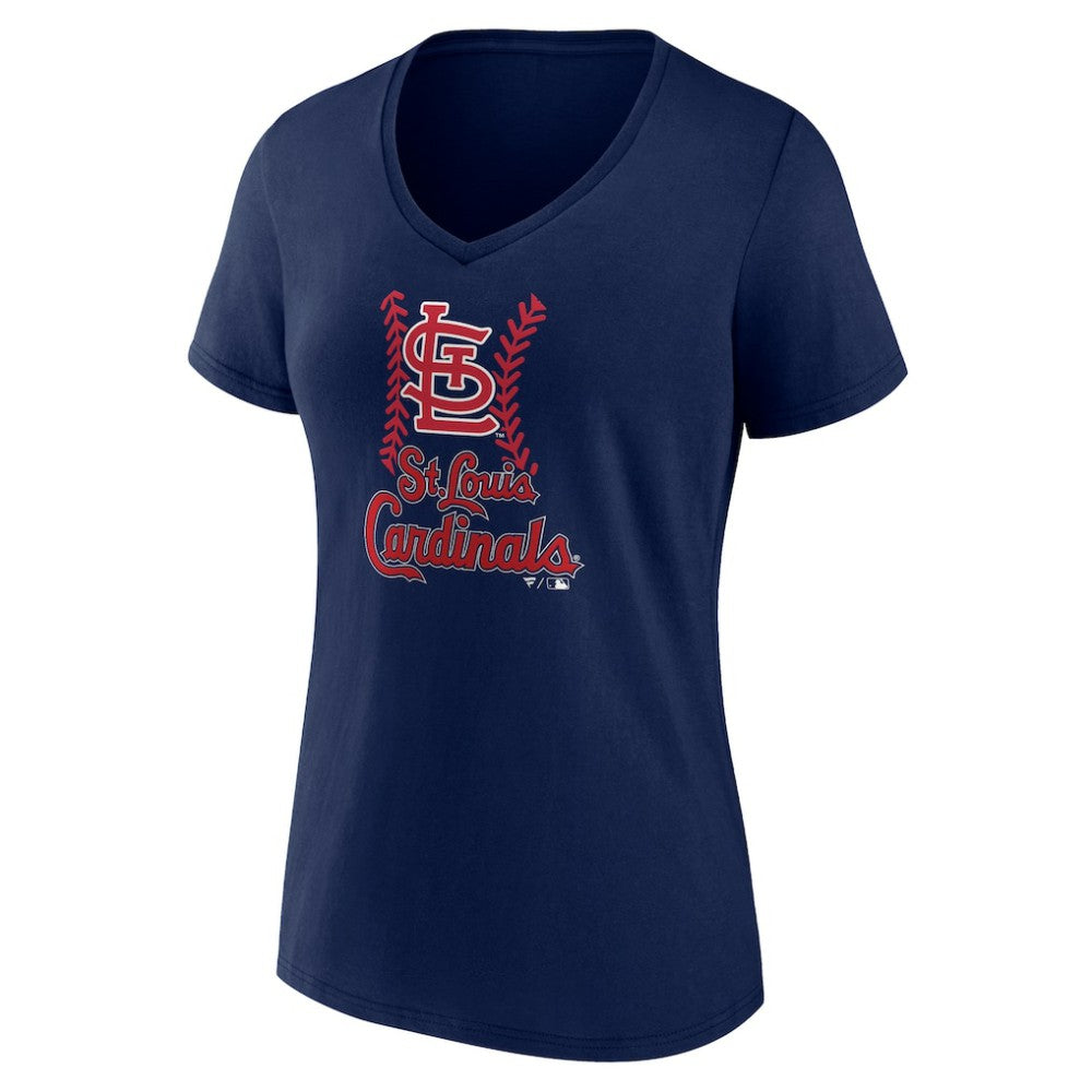 St. Louis Cardinals Women's Personalized Name & Number Fastball V-Neck T-Shirt - MLB