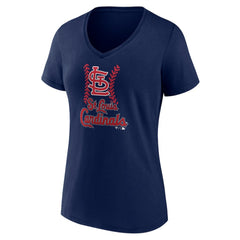St. Louis Cardinals Women's Personalized Name & Number Fastball V-Neck T-Shirt - MLB