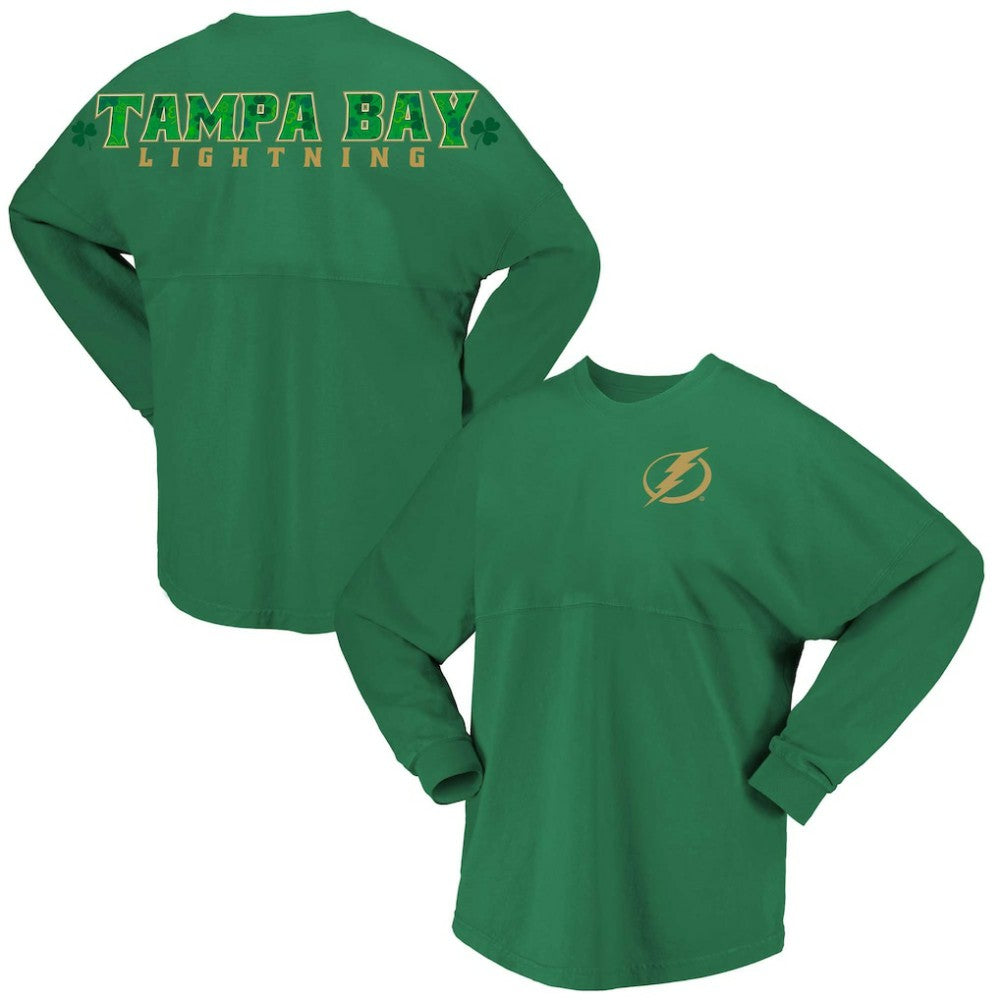 Tampa Bay Lightning Fanatics Women's St. Patrick's Day Spirit Jersey T-Shirt - Kelly Green - NHL