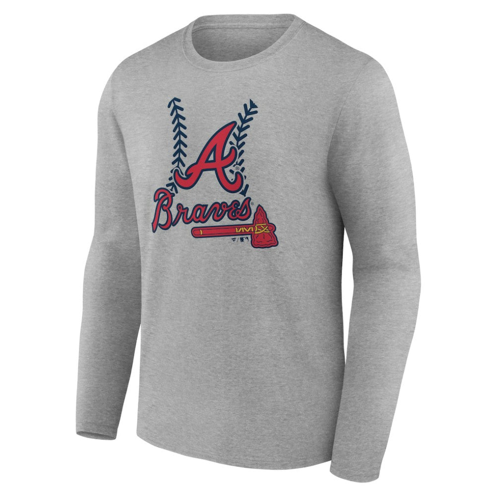 Atlanta Braves Personalized Name & Number Fastball Long Sleeve T-Shirt - MLB