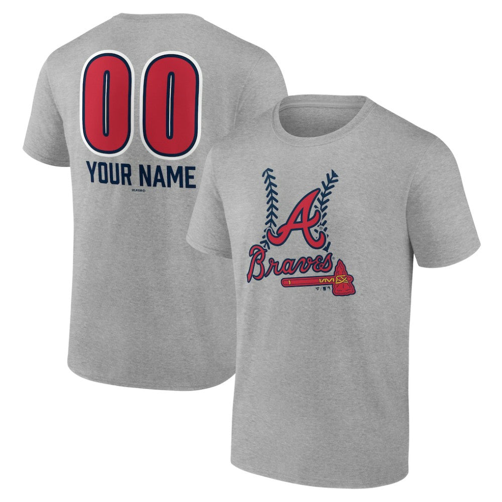 Atlanta Braves Personalized Name & Number Fastball T-Shirt - MLB