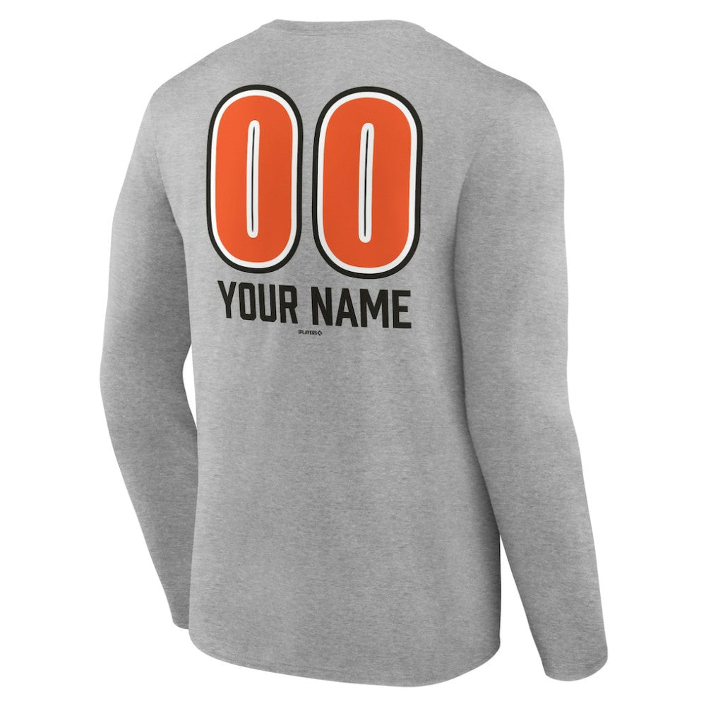 Baltimore Orioles Personalized Name & Number Fastball Long Sleeve T-Shirt - MLB
